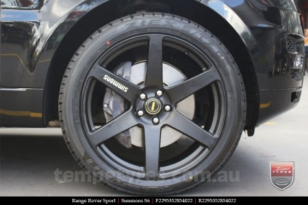 22x9.5 Simmons S6 Matte Black on RANGE ROVER SPORT