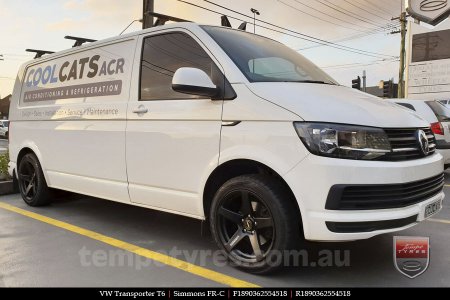 18x8.0 18x9.0 Simmons FR-C Matte Black NCT on VW TRANSPORTER