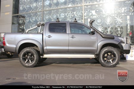 17x9.0 Simmons S6 Matte Black on TOYOTA HILUX SR5