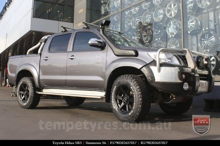 17x9.0 Simmons S6 Matte Black on TOYOTA HILUX SR5