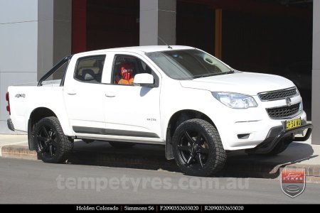 20x9.0 Simmons S6 Matte Black on HOLDEN COLORADO