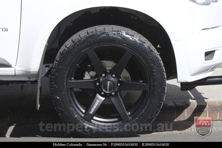 20x9.0 Simmons S6 Matte Black on HOLDEN COLORADO