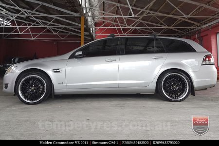 20x8.5 20x9.5 Simmons OM-1 Gloss Black on HOLDEN COMMODORE VE