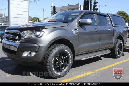 17x9.0 Simmons S6 Matte Black on FORD RANGER