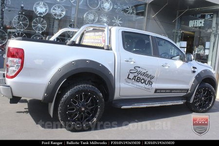 20x10 Ballistic Tank Millworks on FORD RANGER