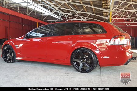 20x8.5 20x10 Simmons FR-C Full Satin Black on HOLDEN COMMODORE VE