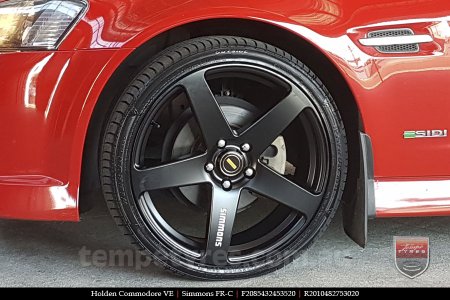 20x8.5 20x10 Simmons FR-C Full Satin Black on HOLDEN COMMODORE VE