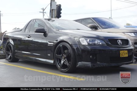 20x8.5 20x10 Simmons FR-C Full Satin Black on HOLDEN COMMODORE VE