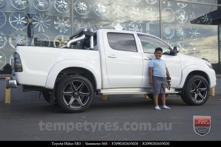 20x9.0 Simmons S6S Matte Black on TOYOTA HILUX SR5