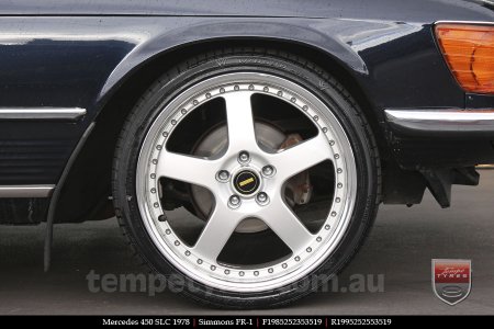 19x8.5 19x9.5 Simmons FR-1 Silver on MERCEDES SLC 