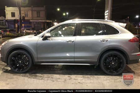 22x10 Cayenne11 Gloss Black on PORSCHE CAYENNE