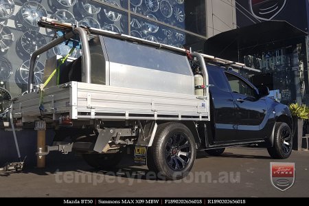 18x9.0 Simmons MAX X09 MBW on MAZDA BT50