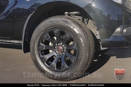 18x9.0 Simmons MAX X09 MBW on MAZDA BT50