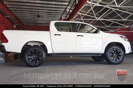 18x9.0 Simmons MAX X09 MBW on TOYOTA HILUX