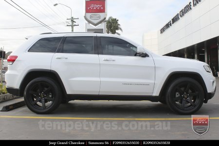 20x9.0 Simmons S6 Matte Black NCT on JEEP GRAND CHEROKEE