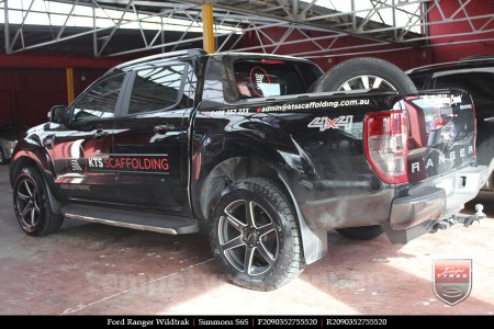 20x9.0 Simmons S6S Matte Black on FORD RANGER WILDTRAK