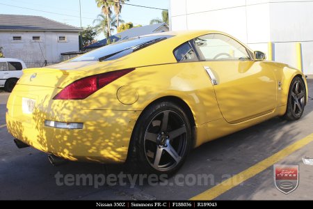 18x8.0 18x9.0 Simmons FR-C Black Tint NCT on NISSAN 350Z