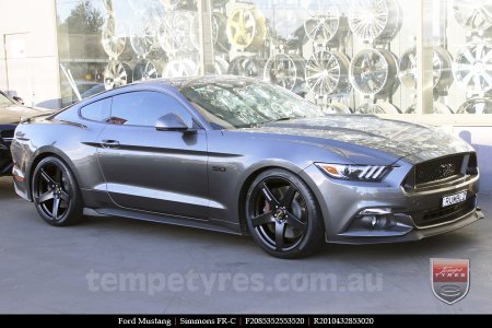 20x8.5 20x10 Simmons FR-C Full Satin Black on FORD MUSTANG