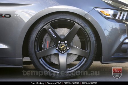 20x8.5 20x10 Simmons FR-C Full Satin Black on FORD MUSTANG