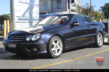 17x8.5 17x9.5 Simmons FR-1 Silver on MERCEDES CLK-Class