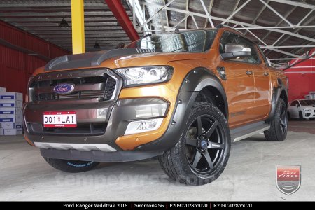 20x9.0 Simmons S6 Matte Black on FORD RANGER WILDTRAK