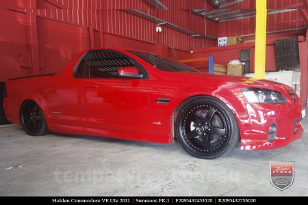 20x8.5 20x9.5 Simmons FR-1 Satin Black on HOLDEN COMMODORE VE