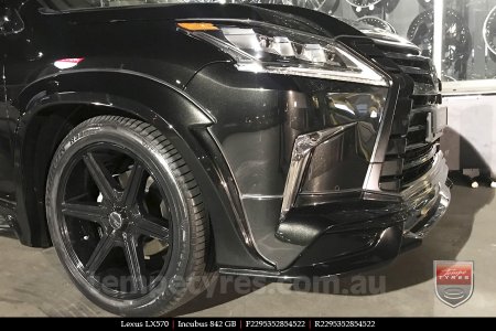 22x9.5 Incubus 0842 GB on LEXUS LX