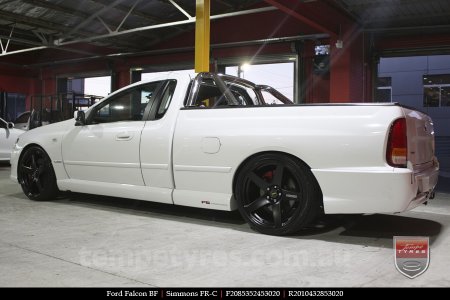 20x8.5 20x10 Simmons FR-C Full Satin Black on FORD FALCON