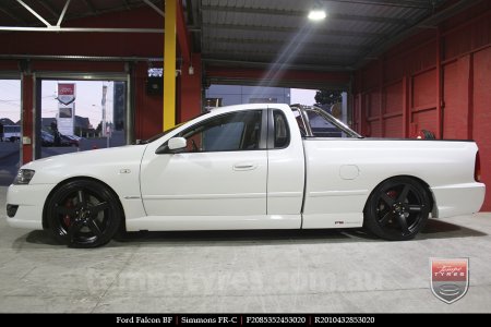 20x8.5 20x10 Simmons FR-C Full Satin Black on FORD FALCON