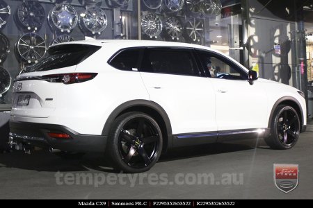 22x9.5 Simmons FR-C Full Satin Black on MAZDA CX9