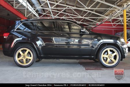 22x8.5 22x9.5 Simmons FR-1 Gold on JEEP GRAND CHEROKEE