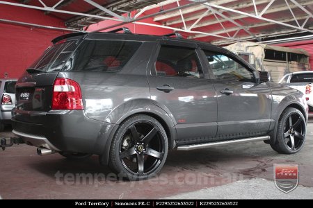 22x9.5 Simmons FR-C Full Satin Black NCT on FORD TERRITORY