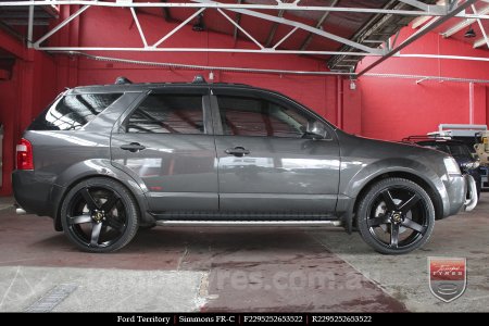 22x9.5 Simmons FR-C Full Satin Black NCT on FORD TERRITORY