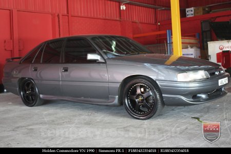 18x8.5 18x9.5 Simmons FR-1 Satin Black on HOLDEN COMMODORE 