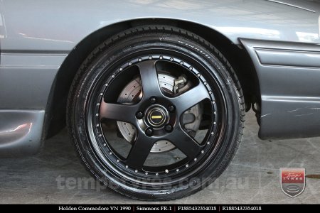 18x8.5 18x9.5 Simmons FR-1 Satin Black on HOLDEN COMMODORE 