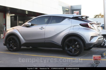 20x9.0 Simmons S6 Matte Black NCT on TOYOTA C-HR