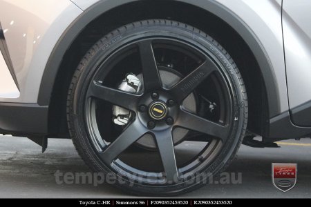 20x9.0 Simmons S6 Matte Black NCT on TOYOTA C-HR