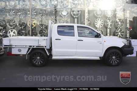 17x8.0 Lenso Black Angel V3 on TOYOTA HILUX