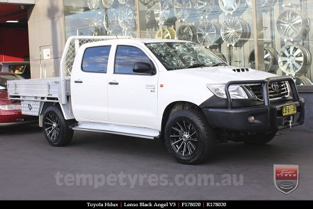 17x8.0 Lenso Black Angel V3 on TOYOTA HILUX