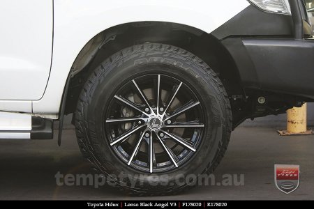 17x8.0 Lenso Black Angel V3 on TOYOTA HILUX