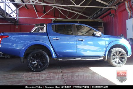 20x9.0 Simmons MAX X09 MBW on MITSUBISHI TRITON