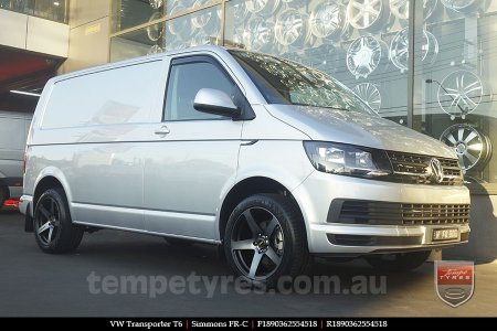 18x8.0 18x9.0 Simmons FR-C Black Tint NCT on VW TRANSPORTER