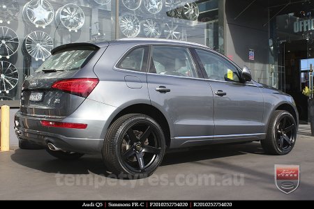 20x8.5 20x10 Simmons FR-C Full Satin Black on AUDI Q5