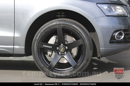 20x8.5 20x10 Simmons FR-C Full Satin Black on AUDI Q5