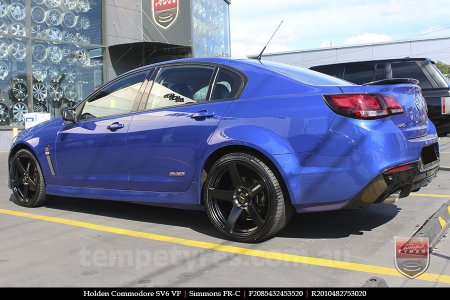 20x8.5 20x10 Simmons FR-C Full Satin Black on HOLDEN COMMODORE