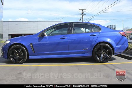 20x8.5 20x10 Simmons FR-C Full Satin Black on HOLDEN COMMODORE