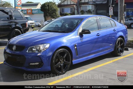 20x8.5 20x10 Simmons FR-C Full Satin Black on HOLDEN COMMODORE