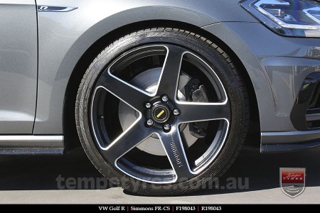 19x8.0 19x9.0 Simmons FR-CS Satin Black NCT on VW GOLF R