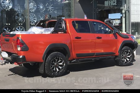 18x9.0 Simmons MAX X11 BKWAA on TOYOTA HILUX