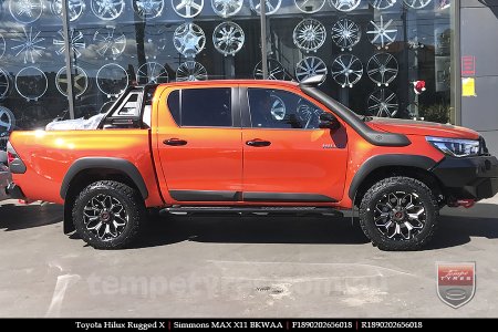 18x9.0 Simmons MAX X11 BKWAA on TOYOTA HILUX